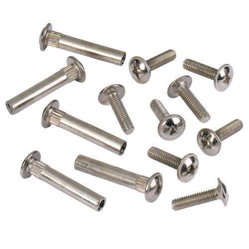 M4 Connecting Screws 2-Pieces with Sleeve & Combi Slot Complete Fitting