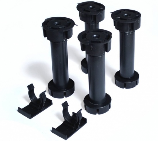 Adjustable DPA Cabinet Leg Black Plastic