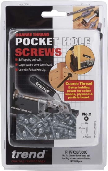 Pocket Hole Screw Fine No.7 x 30mm