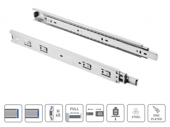 PRO Ball Bearing Drawer Slides Full Extension Runners