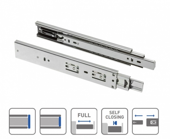 Ball Bearing Full Extension Slide Self Closing Autolock Function