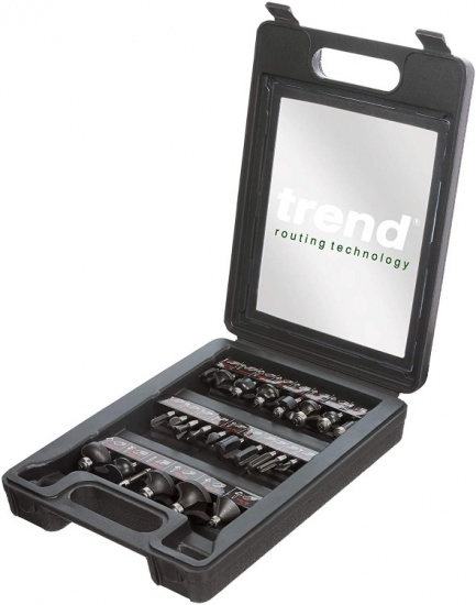 Trend 24 Pieces 1/4 inch Router Cutter Starter Set