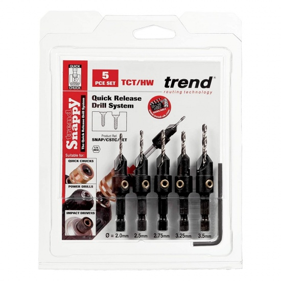 Snappy 5 piece TCT Countersink Set