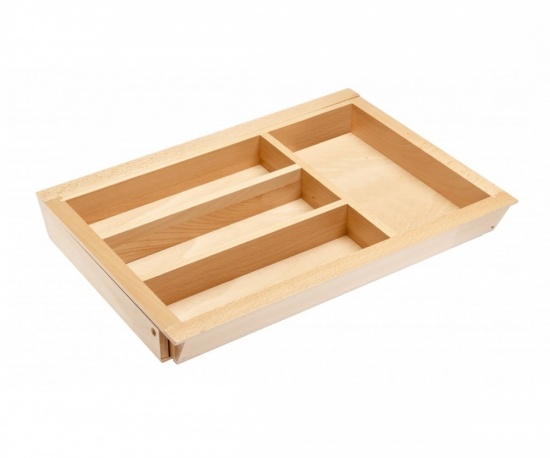 Adjustable Wood Cutlery Organizer for Kitchen Drawer Cabinet