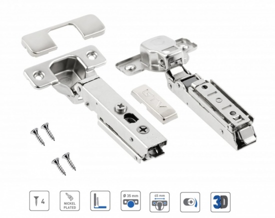 SOLID PRO Soft Close 105 Kitchen Cabinet Door Hinge