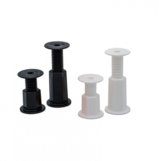Adjustable Legs Screw Fixing Black Plastic solmer.co.uk