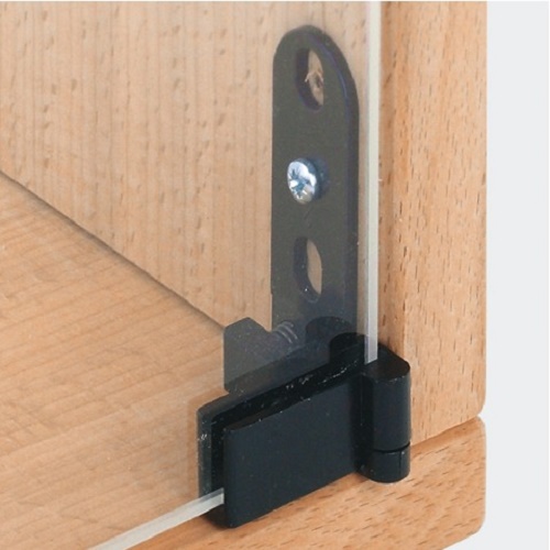 Glass Door Pivot Hinge 180 Sprung -  Black