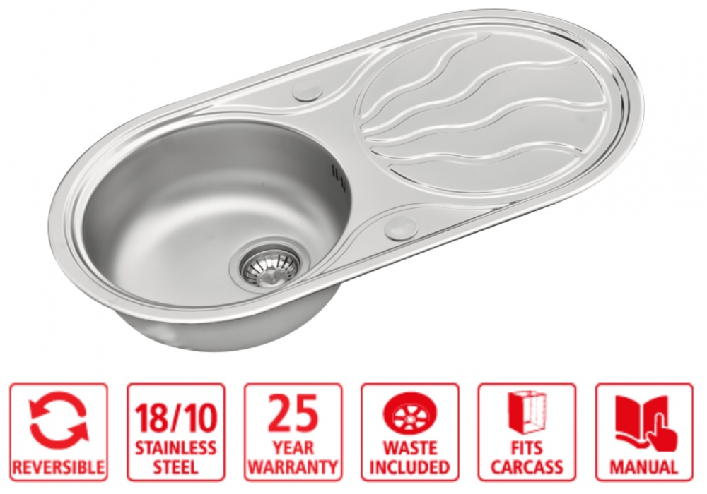 Pyramis Round Bowl Drainer Sink Pyramis Round Bowl Drainer Sink, Stainless Steel Sink Round Bowl And Drainer
