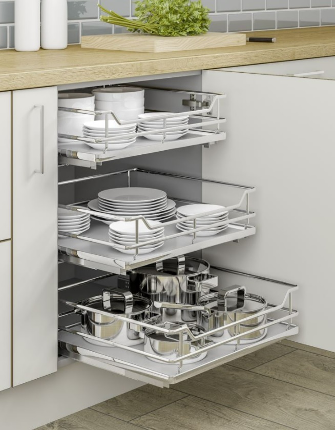 Kitchen Cabinet Pull Out Solid Base, Pull Out Drawers For Kitchen Units