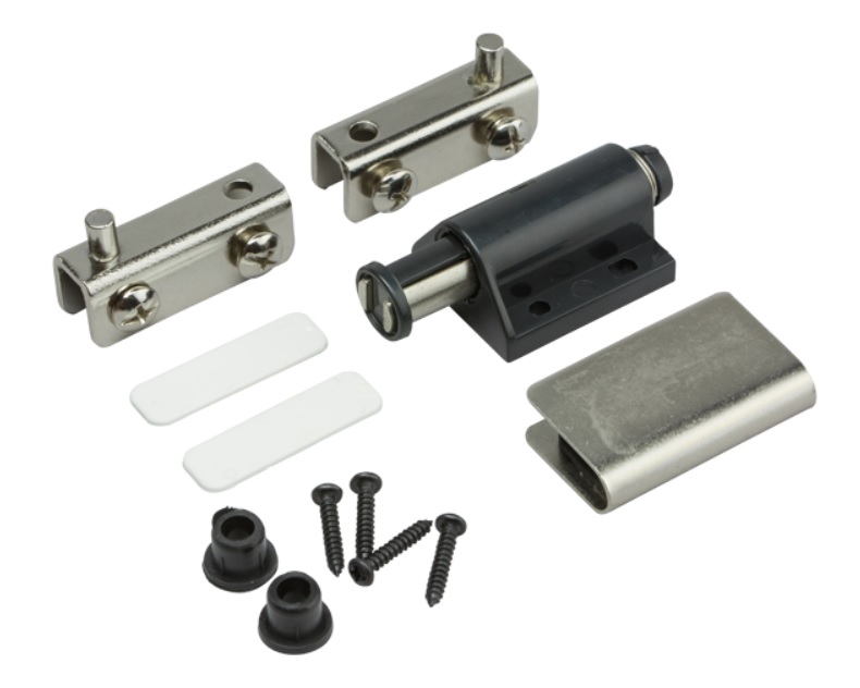 Glass Door Hinge with Pressure Handle Connectors Set