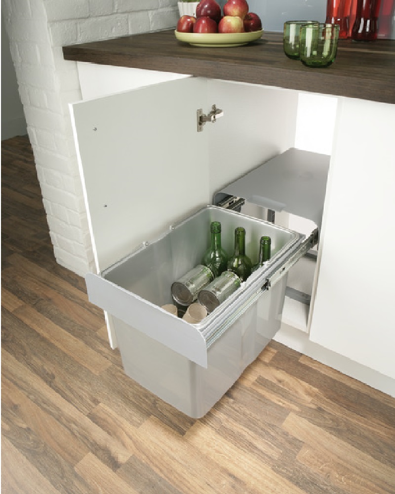 Ekko 40 Pull Out Waste Bin for Hinged Door 1 x 34 Litres