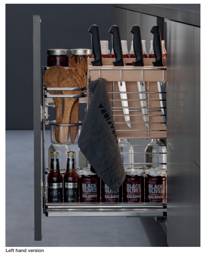 Pull Out Storage Unit for width 300 mm Soft Closing Runners