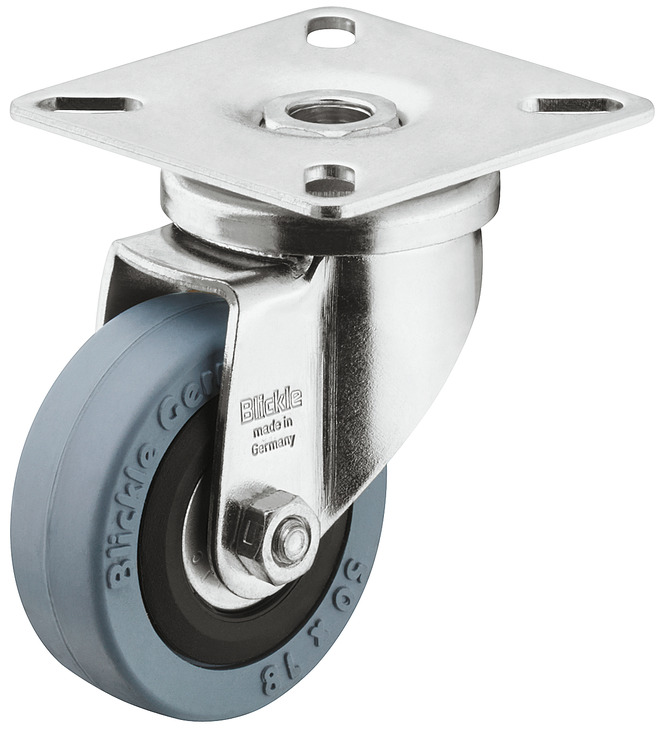 HAFELE Fixed Castor for Underbed Boxes Ø 35 mm Wheel Side Plate Fixing 
