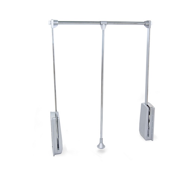 Emuca Silver 12kg Pull Down Wardrobe Rail Lift