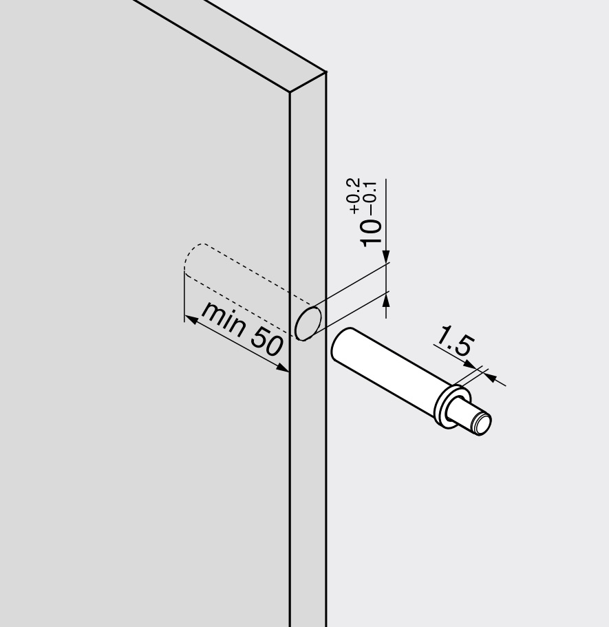 Blum Soft Close Piston for Doors solmer.co.uk