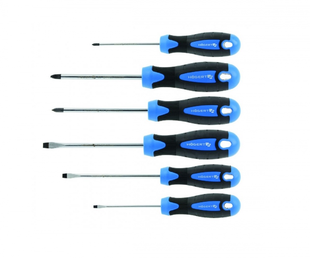 Hilmor 5-Piece Screwdriver Set - Heat-Treated Shaft With Tip Markings - Durable Hand Tools
