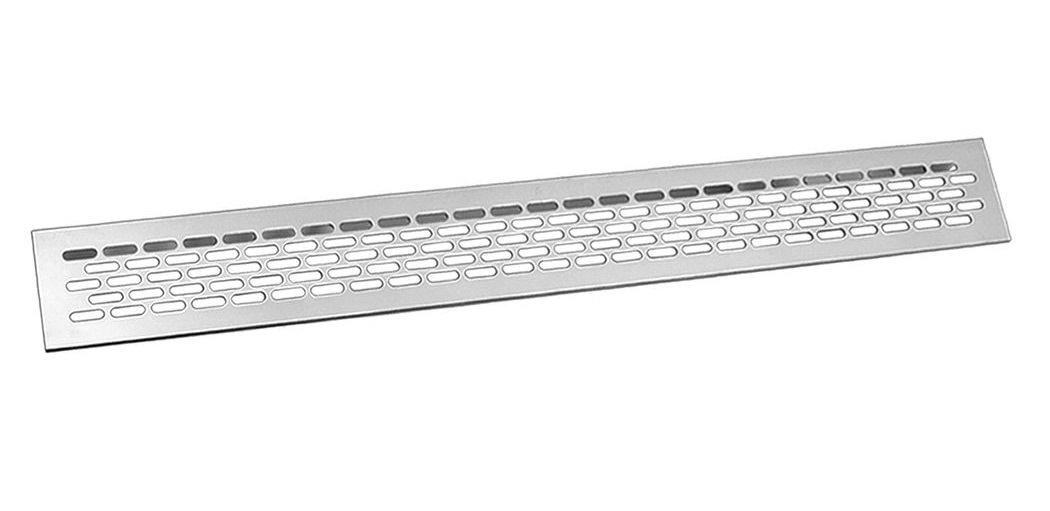 KITCHEN WORKTOP / PLINTH HEAT VENT GRILL ALUMINIUM solmer.co.uk