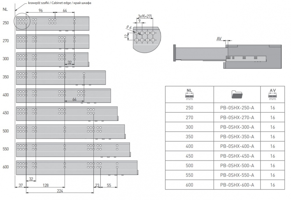 350-600mm full extension UK Invisible//Concealed Under Mounting Drawer Runners