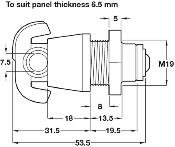 Padlockable Cam Lock System for 6.5, 12.2 or 19.2 mm Panels solmer.co.uk