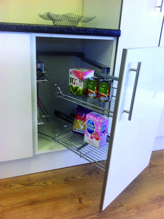 Wire corner outlet shelf kitchen
