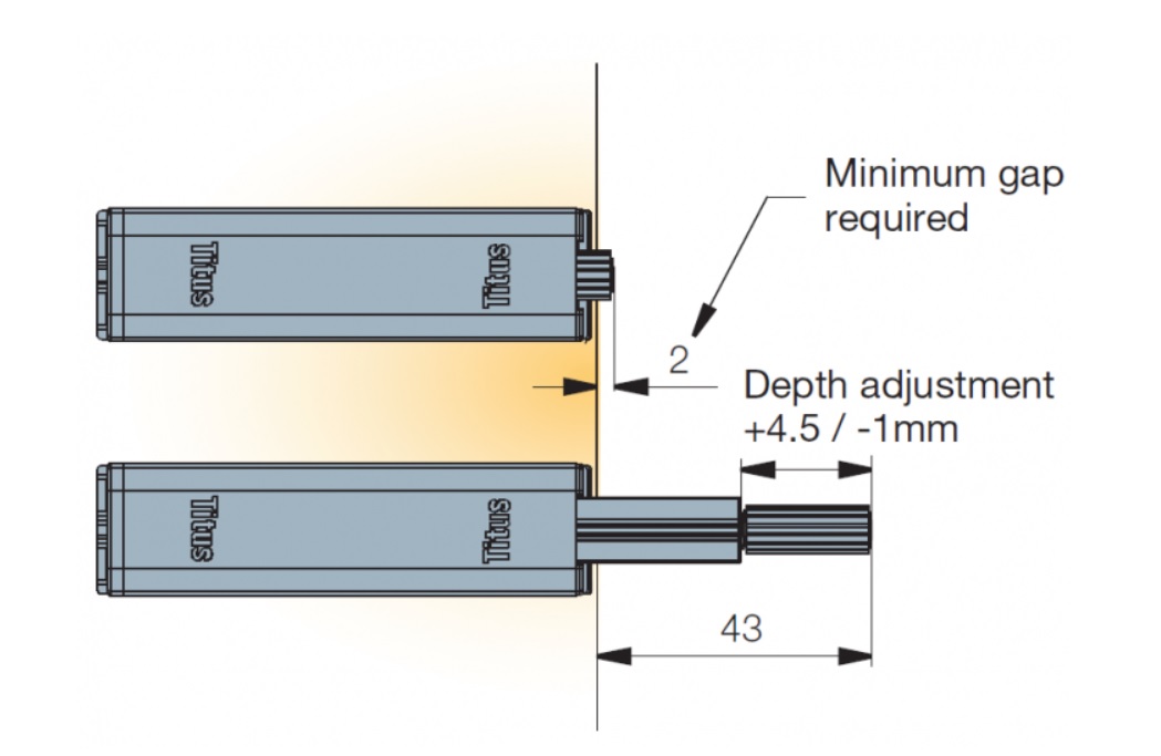 Push Catch for Standard Concealed Hinges and Drawers