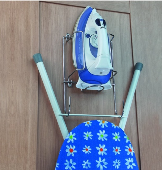 Door or Wall Mounted Iron and Ironing Board Holder